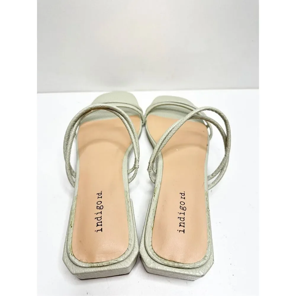 Indigo Rd.‎ Sandals Womens Size 9.5 Taylia Green Block Heel Strappy Open Toe